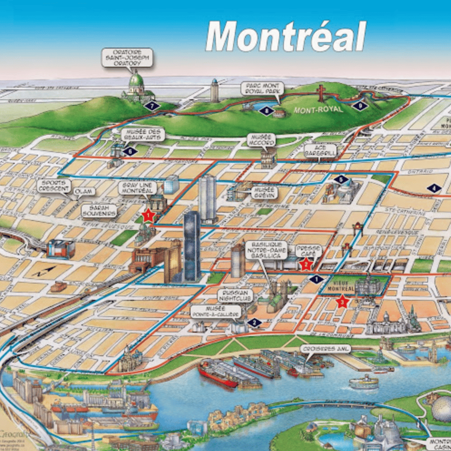 Montreal: Double-Decker Guided Bus Tour at Night