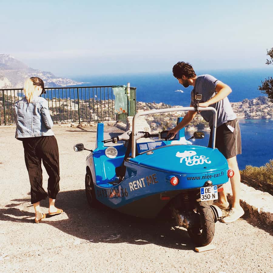 From Nice: 2-Hour Scenic Drive by 3-Wheel Vehicle