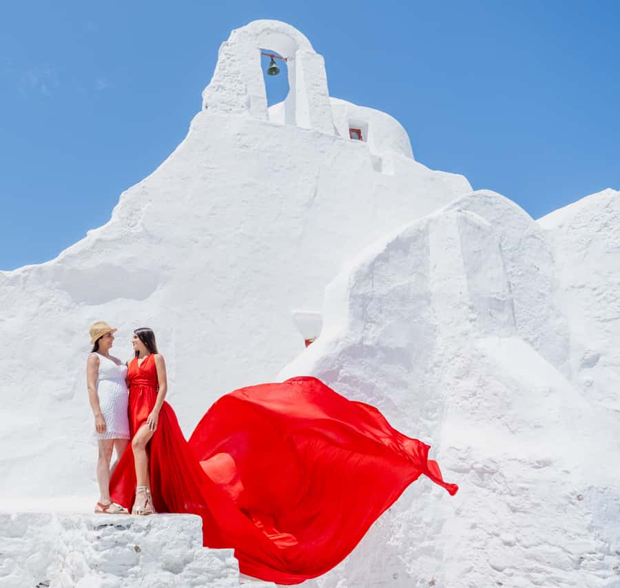 Mykonos: Flying Dress Photoshoot