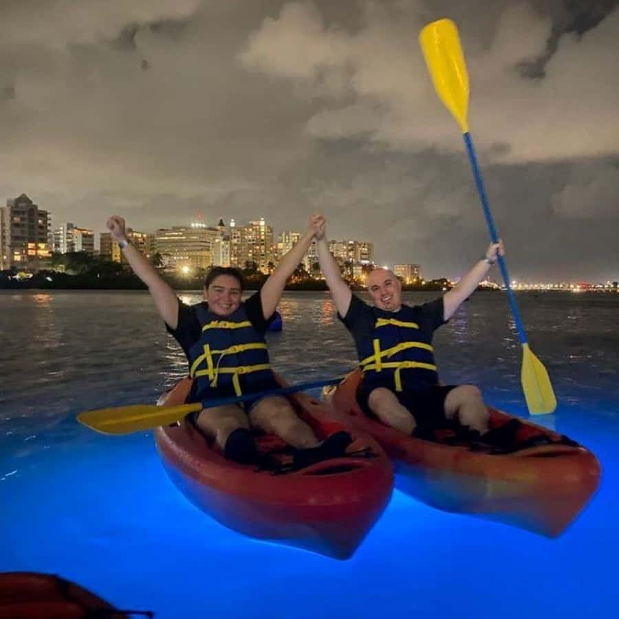 San Juan: LED Night Kayaking Experience at Condado Lagoon