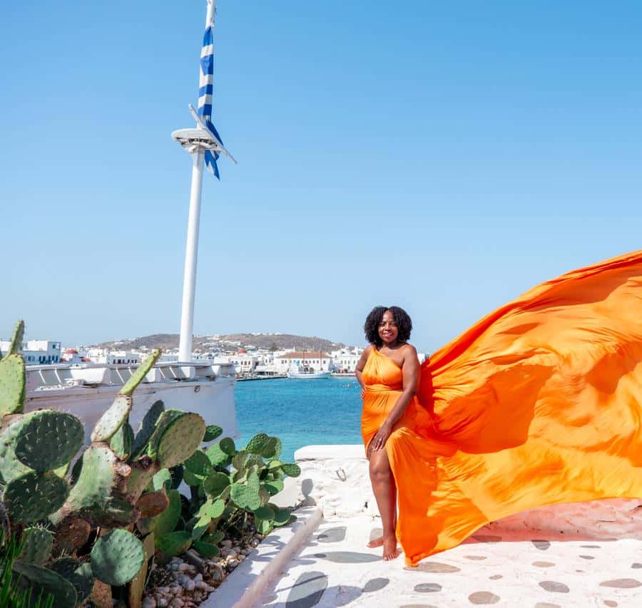 Flying Dress Photoshooting Mykonos