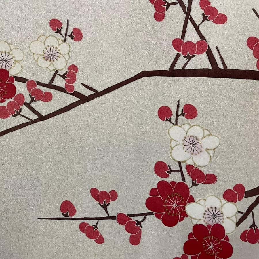 華やかな友禅和紙 豪華 屏風に梅 菊 紅葉 金 黒 大判 約63x93cm