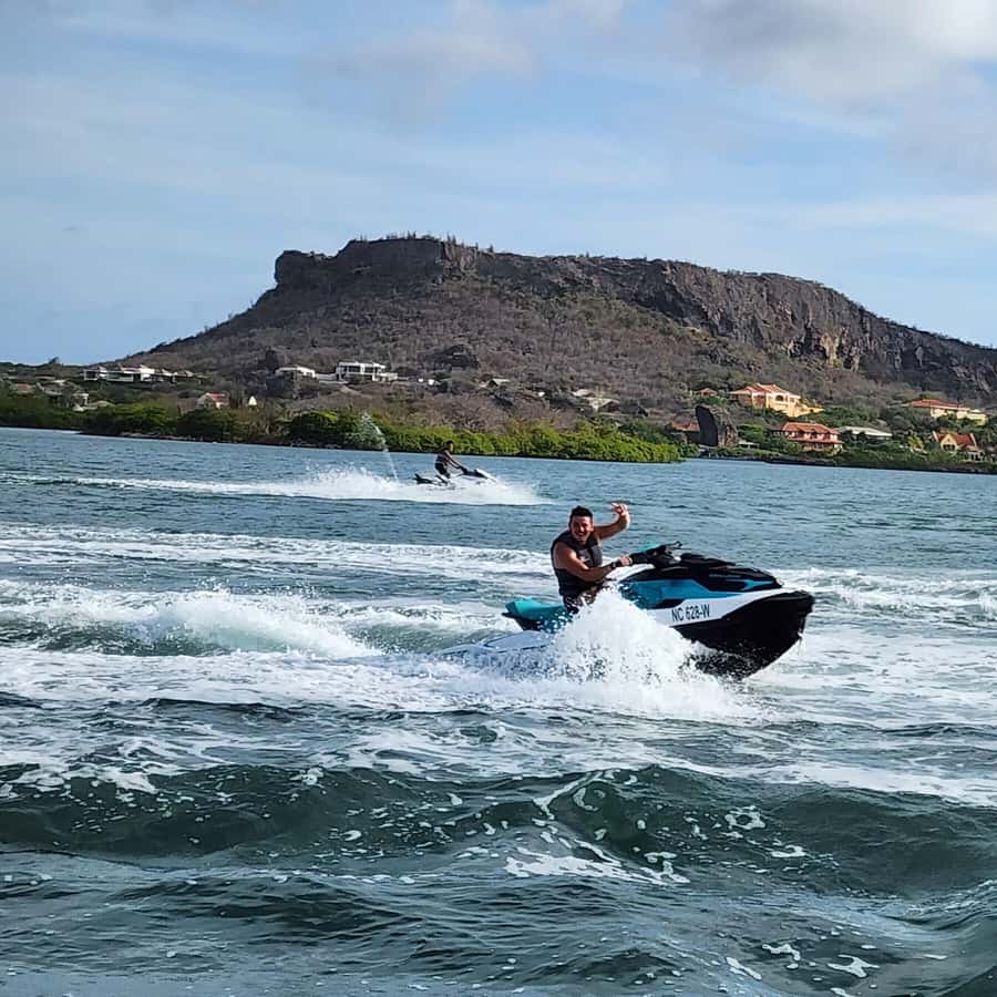 1 hour Curacao Coastal and Spanishwater lagoon jetski tour
