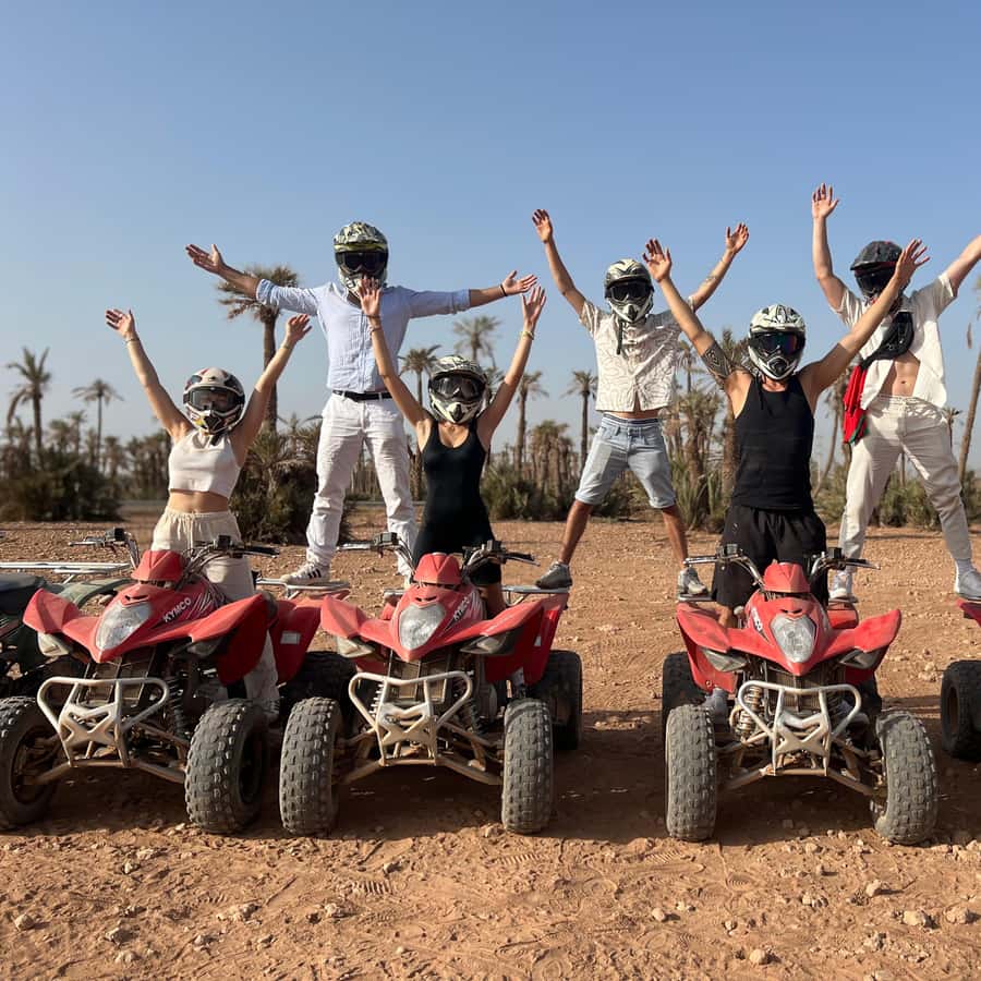 Quad biking in Marrakech's desert palm grove