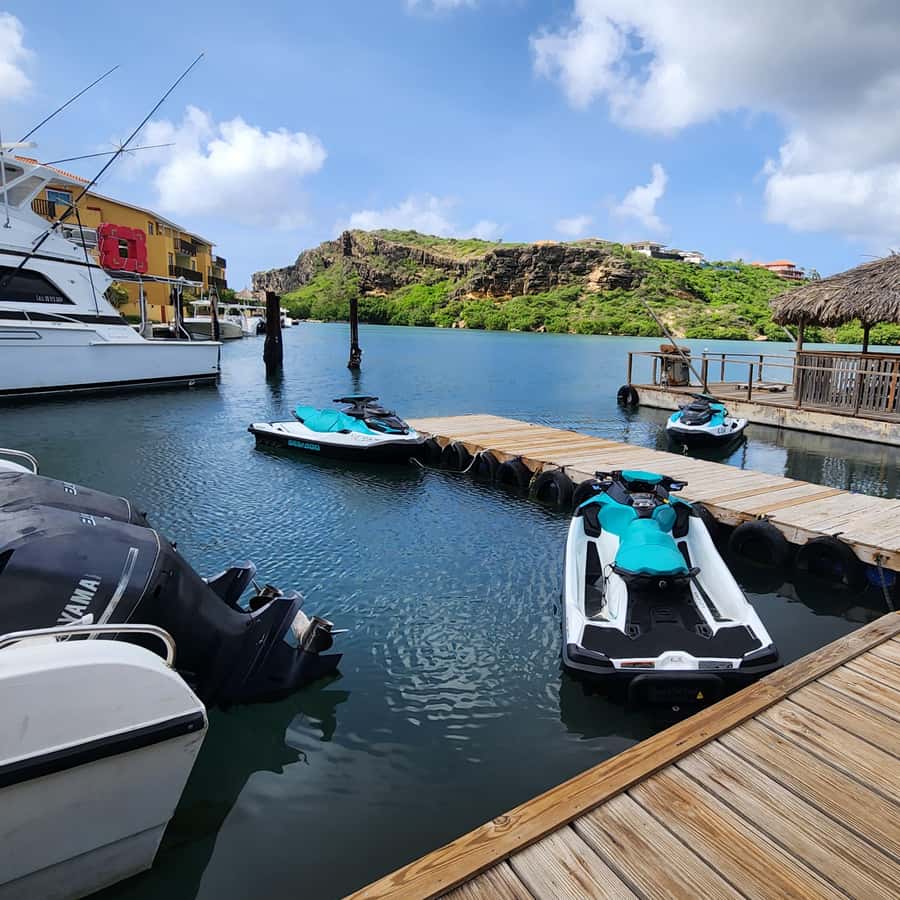 1 hour Curacao Coastal and Spanishwater lagoon jetski tour