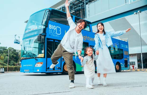 imagem n.1 de Hong Kong: Experiência turística no autocarro 360 Lantau Open-Top Bus atividade em Ilha de Lantau, carregada pelo fornecedor