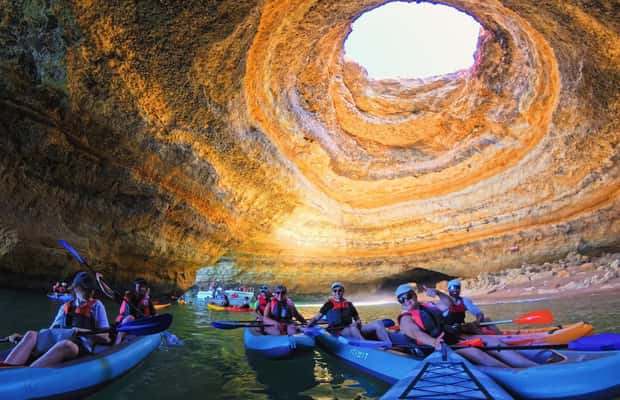 image n.1 of Benagil: Guided Kayak Tour inside caves and Praia da Marinha activity in Caramujeira, uploaded by supplier