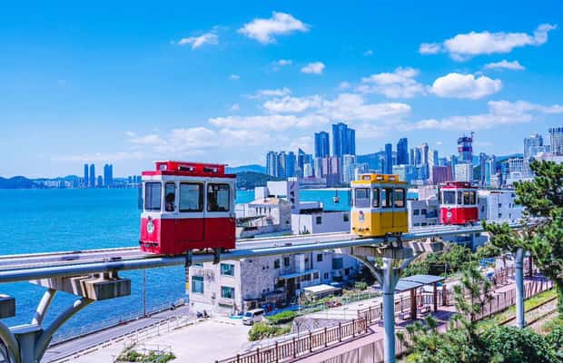 imagen n.º 1 de Desde Busan: Ticket de entrada al tren Blue Line Park Sky Capsule actividad en Busan, subida por el proveedor
