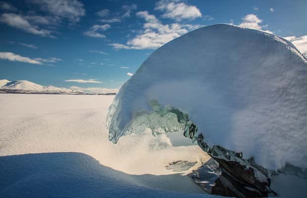 Kiruna: Schneeschuhwanderung bei Tag – Stille, Schnee & Natur