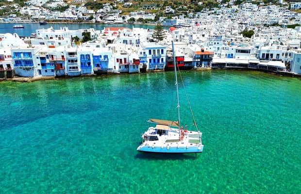 image n.1 of Mykonos: Catamaran Cruise With Meal and Drinks activity in Cyclades, uploaded by supplier