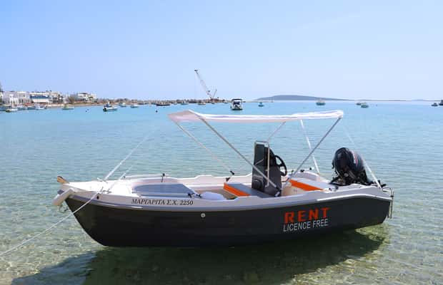Image N°1 de Paros : journée complète de location de petits bateaux avec conduite autonome activité à Égée-Méridionale, publiée par le prestataire