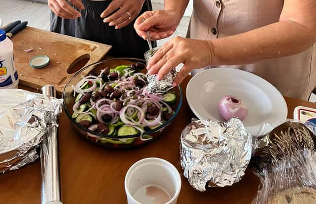 image n.1 of Oia: Greek Cooking Class and Lunch with a Local Grandmother activity in Oia, uploaded by supplier