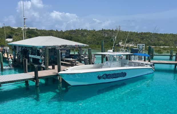 Image N°1 de De Nassau: excursion en bateau à moteur Exuma et Pig Beach avec déjeuner activité à Nassau, Bahamas, publiée par le prestataire