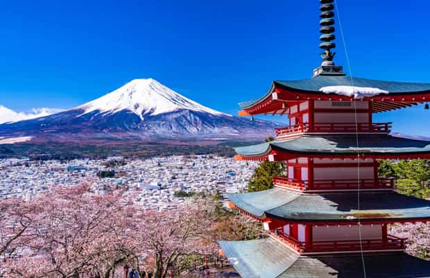 obrázek č.1 aktivity Z Tokia: horská oblast Fuji - FujiQ - jezero Kawaguchiko - pagoda Chureito v destinaci Fujinomiya, nahraný poskytovatelem aktivity
