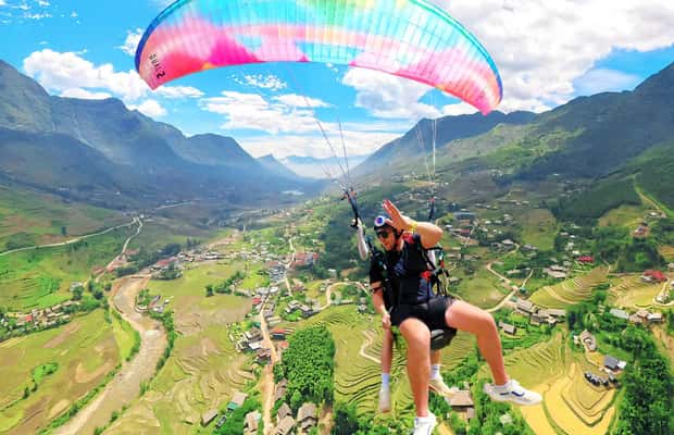 imaginea n.1 a activității Sapa: Aventură cu parapanta în tandem cu preluare și înapoiere în Sa Pa, încărcată de organizator
