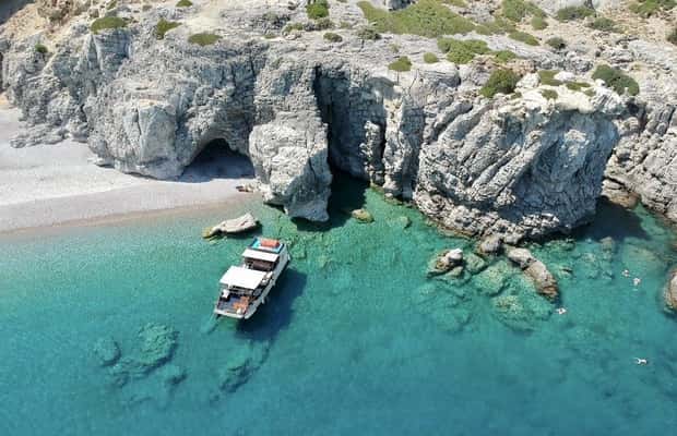 image n.1 of Rhodes: Anthony Quinn, Ladiko and Caves All-Inclusive Cruise activity in Faliraki, uploaded by supplier
