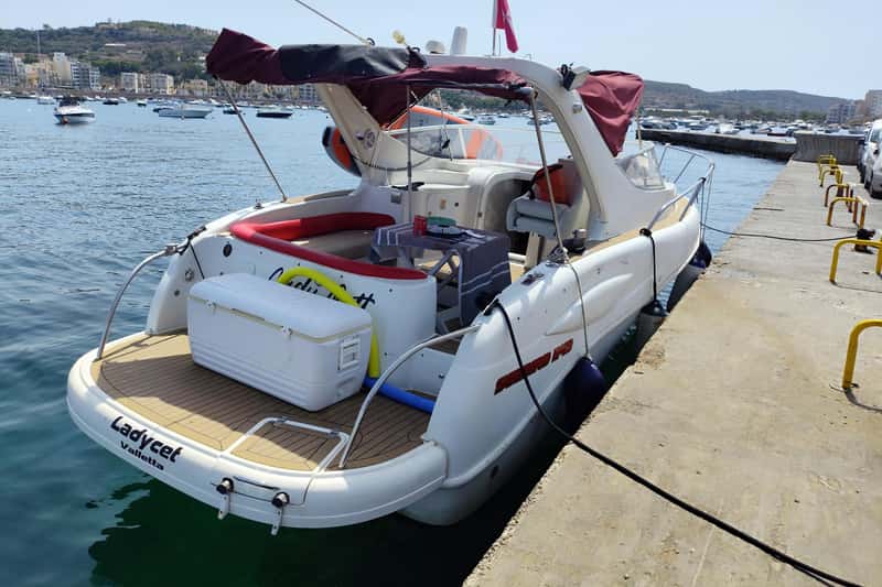 Malta: Private Comino Boat Tour with Wine and Platter