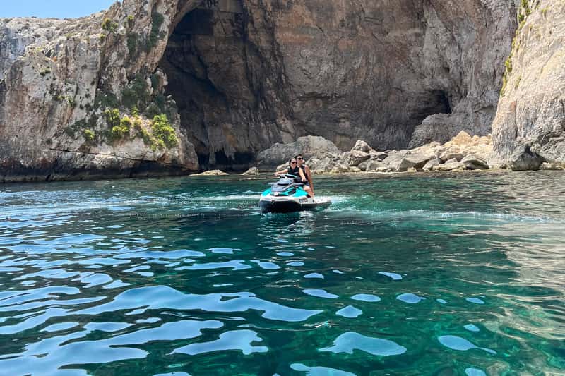 From Marsaskala: Blue Grotto Private Jet Ski Tour