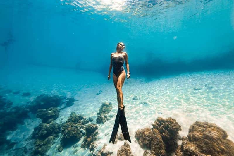 Basic freediving in Malta. Free diving training for beginners in French