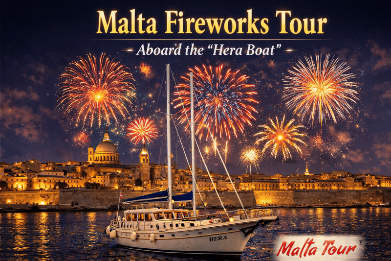Malta: Fireworks Festival Cruise with Dinner and Drinks