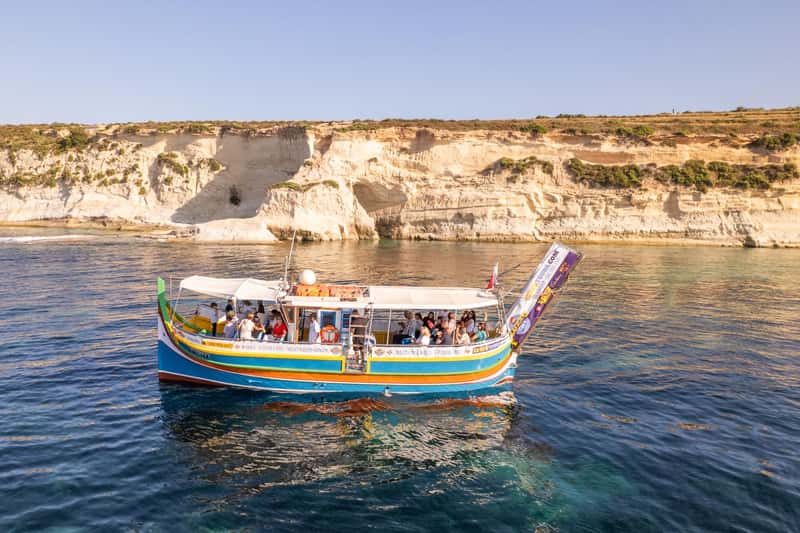 Malta: Sunset Boat Tour to St. Peter’s Pool and South Coast