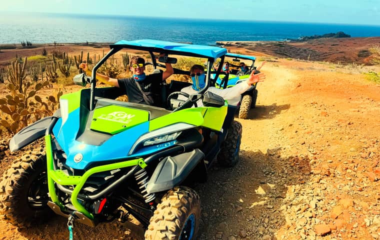 UTV on a rocky track