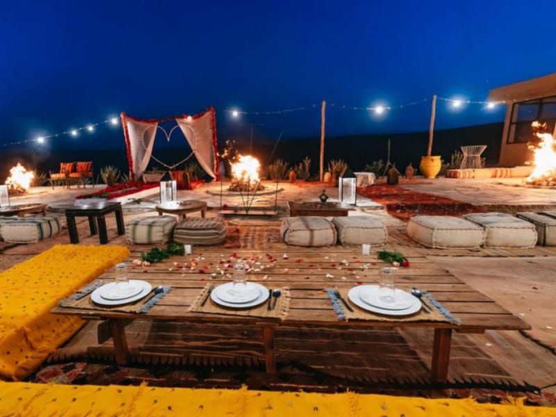 Marrakech : Dîner au coucher du soleil dans le désert d'Agafay avec balade à dos de chameau - Photo 2