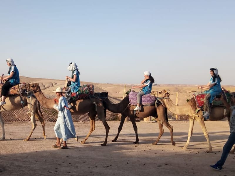 Balade à dos de chameau dans le désert d'Agafay au coucher du soleil - Photo 3