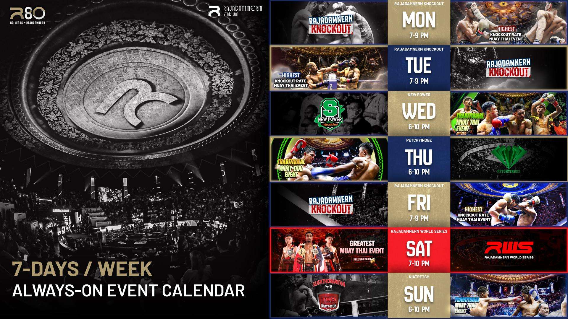 Bangkok Muay Thai Fight Schedule with All Boxing Matches