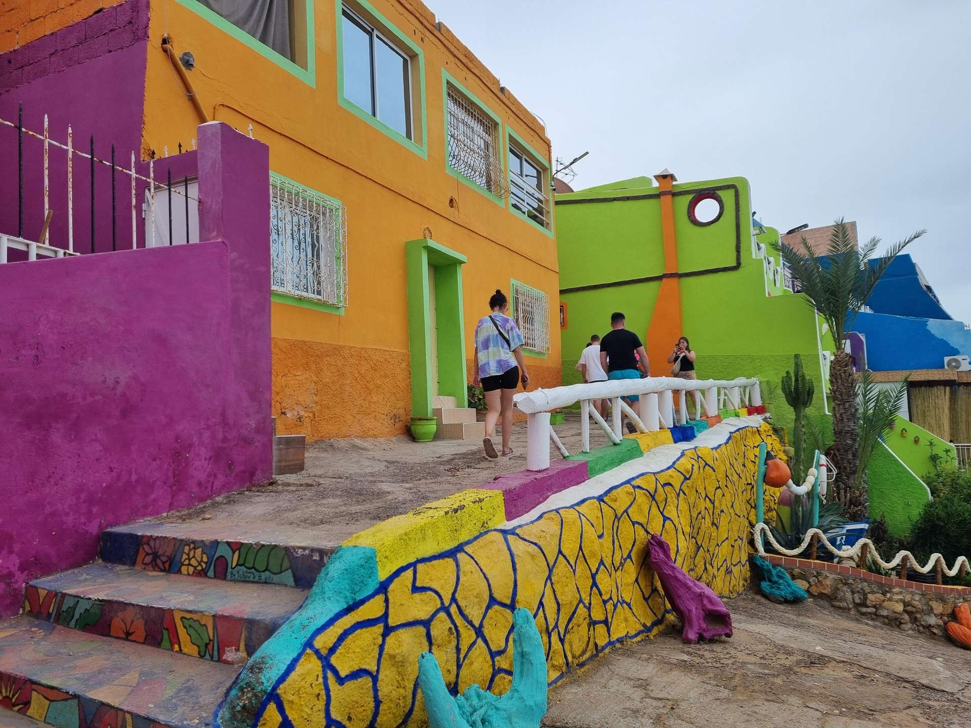 Coastal village atmosphere like Taghazout near Agadir