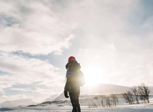 Snowshoe hike Lapland