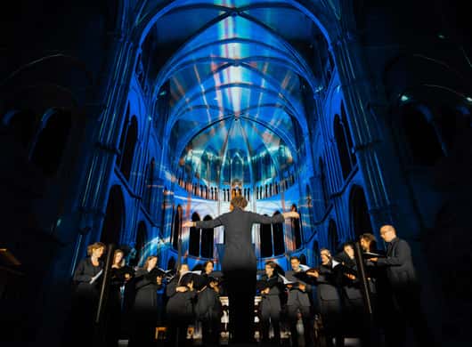 Projecties op gotische bogen