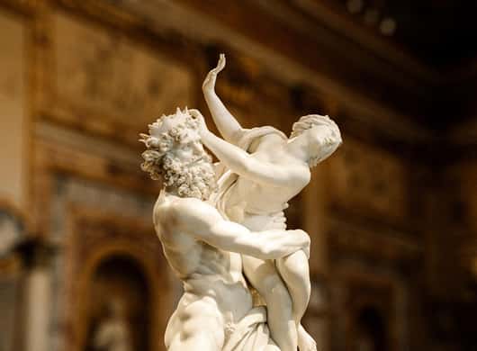 Gedecoreerde zalen in de Galleria Borghese in Rome