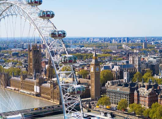 Uitzicht vanaf London Eye op Big Ben