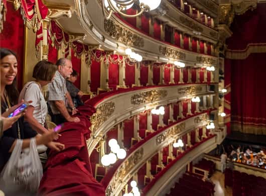 Museumruimte in La Scala in Milaan