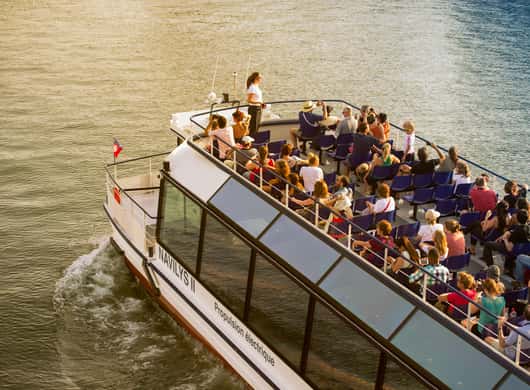 Uitzicht vanaf de boot in Lyon