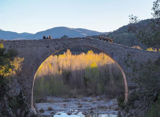 Middeleeuwse brug bij Besalú