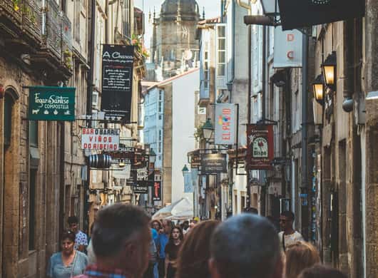 Typische Galicische gerechten tijdens een proeverij in Santiago