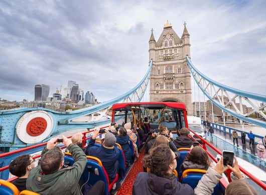 Bovenverdieping sightseeing bus Londen