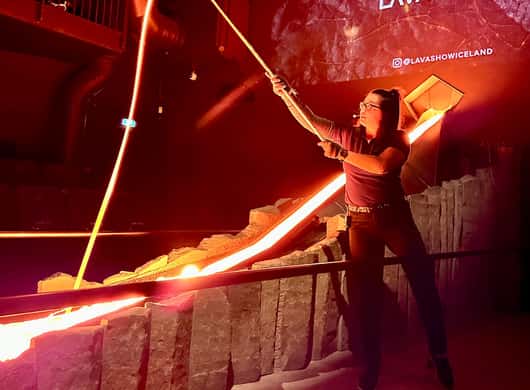 Gesmolten lava show