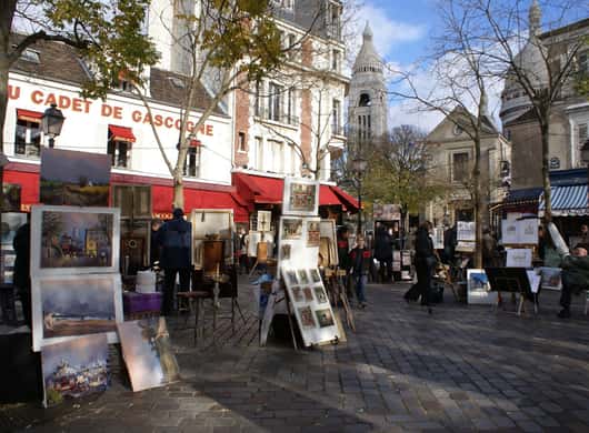 Eiffeltoren vanaf minibus