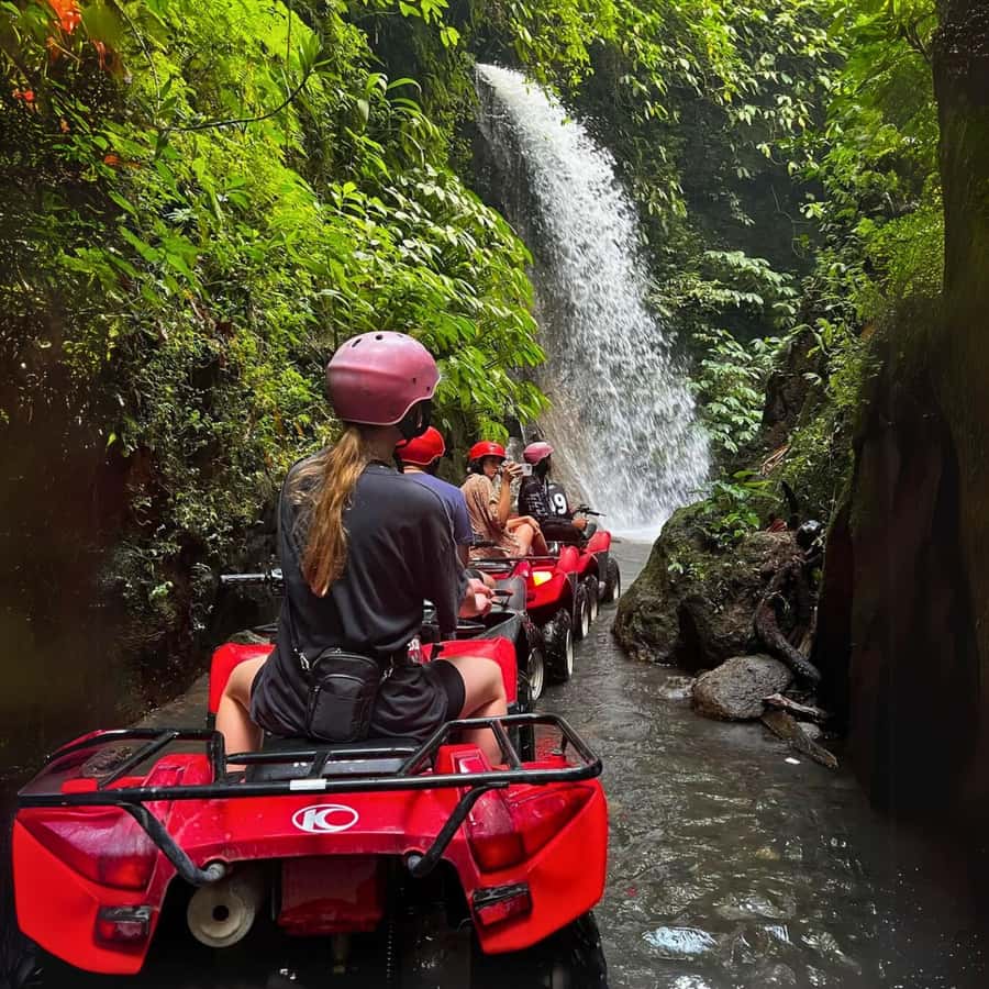 Ubud: Jungle, Waterfall, and Tunnel ATV Tour & Lunch Options