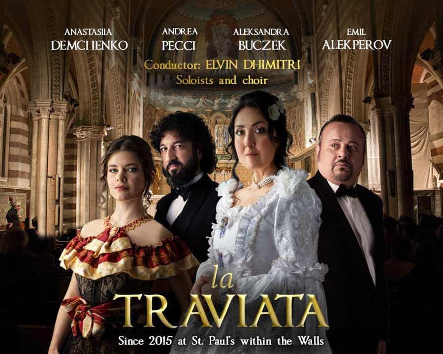 ローマ：ジュゼッペ ヴェルディの「椿姫」ライブ パフォーマンス