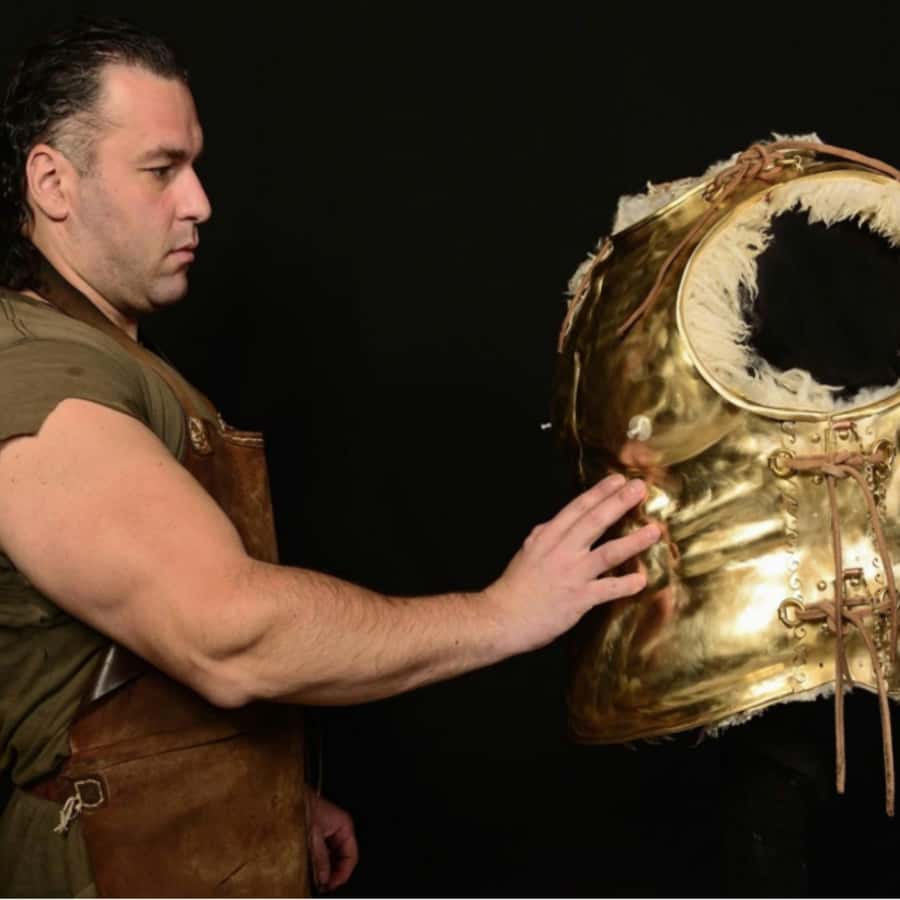 Hefaistos, gammel gresk gud for smed og ild. Mytologi. Flat  vektorillustrasjon. Isolert på hvit bakgrunn . stockvektor ©  goodstocker.yandex.ru #326670630, image size:900x900