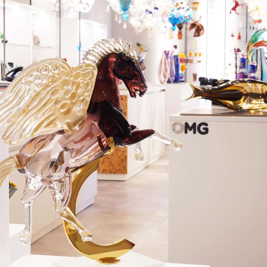 吹きガラスショー ムラーノガラス工場とショールームを訪問 OMG