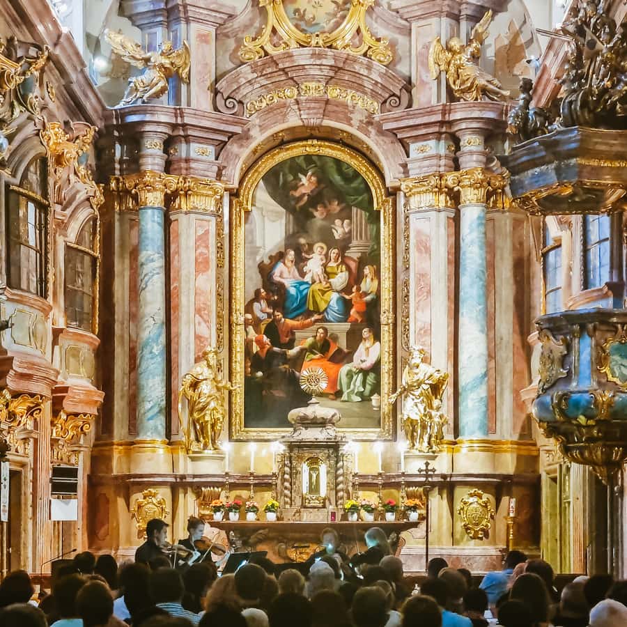 ウィーン：聖アンナ教会（アンナキルヒェ）でのクラシックコンサート