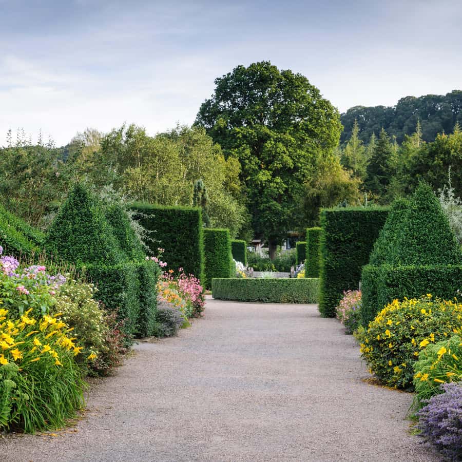 H110KZ16a アルバート・ジョセフ・ムーア 庭園 A Garden 額装 銀