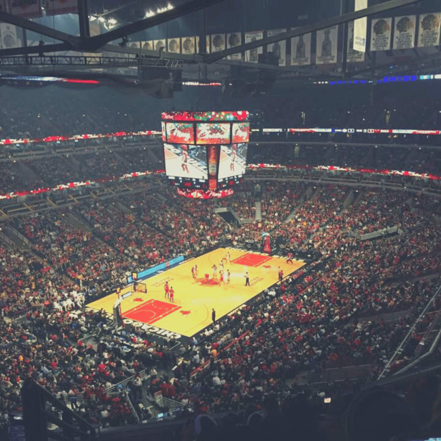 Download Chicago Bulls Basketball Court Logo Wallpaper | Wallpapers.com, image size:900x900