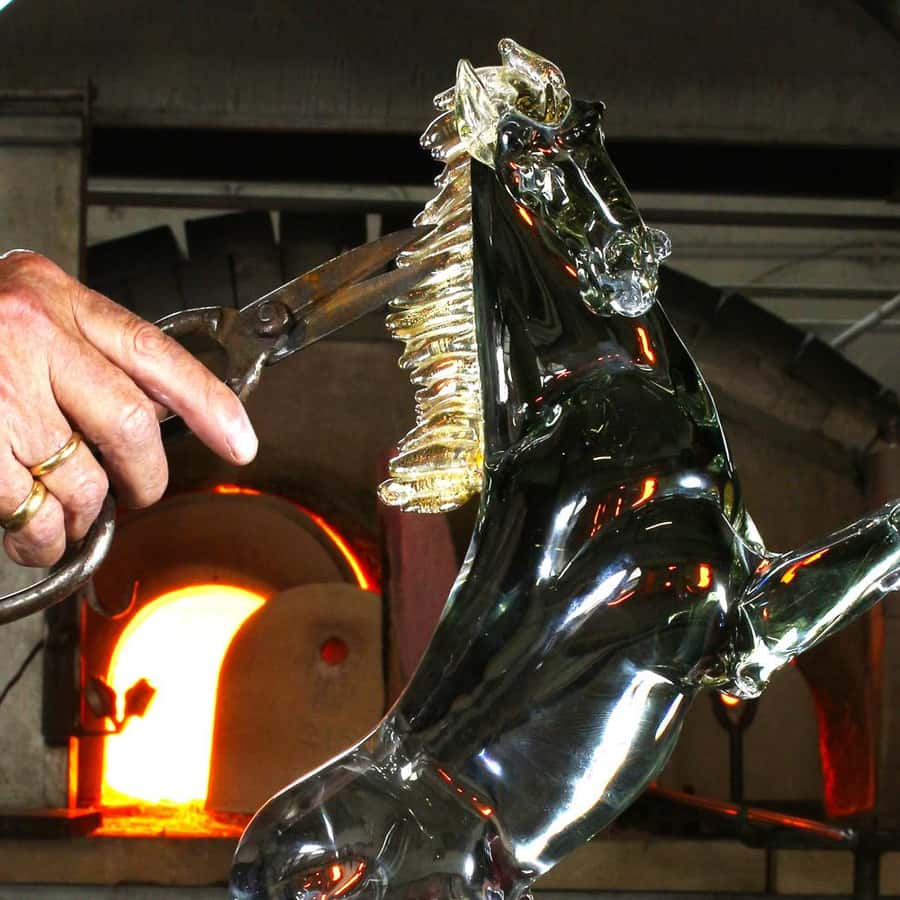 吹きガラスショー ムラーノガラス工場とショールームを訪問 OMG