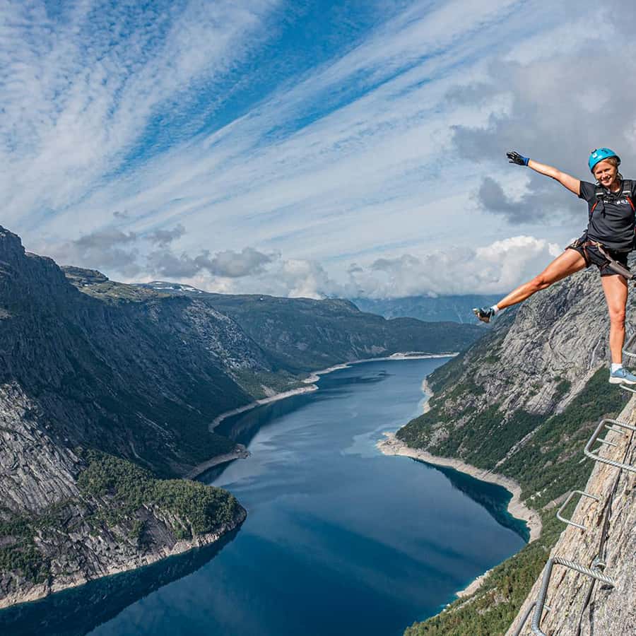 Odda: Full-Day Trolltunga Via Ferrata & Sky Ladder Adventure
